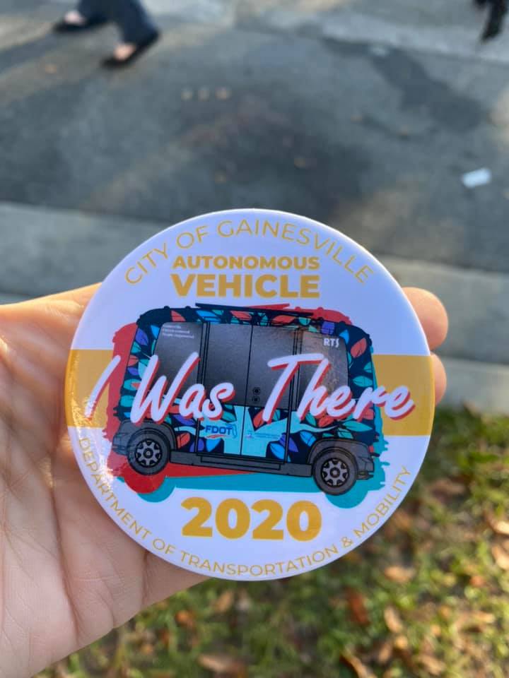 Autonomous vehicle event pinback button