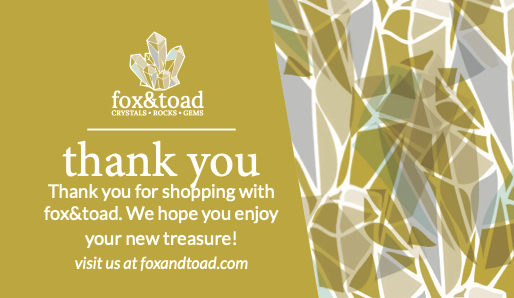 fox&toad thank you card