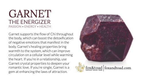 fox&toad garnet info card