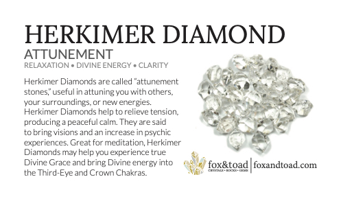 fox&toad herkimer diamond info card