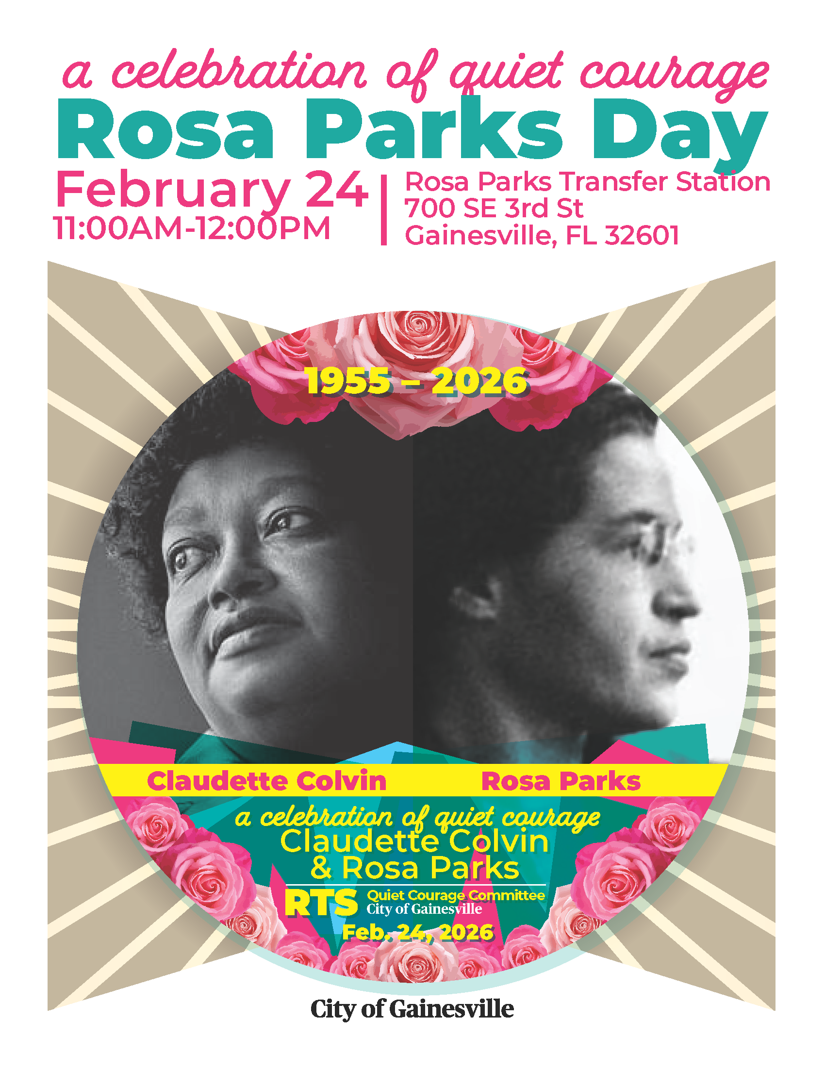 2026 Rosa Parks Day and Claudette Colvin 8.5x11 Flyer