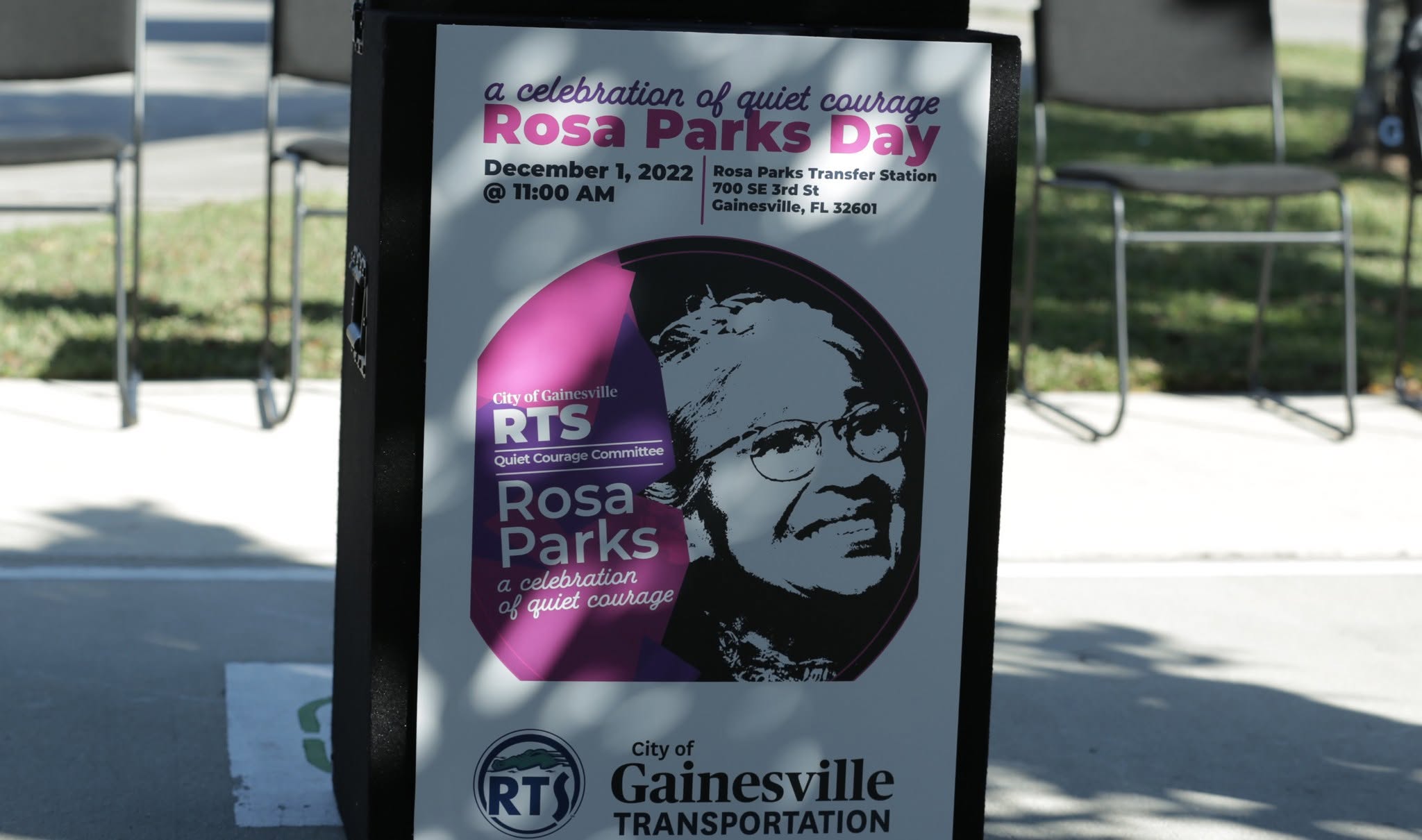 rosa parks day podium graphics