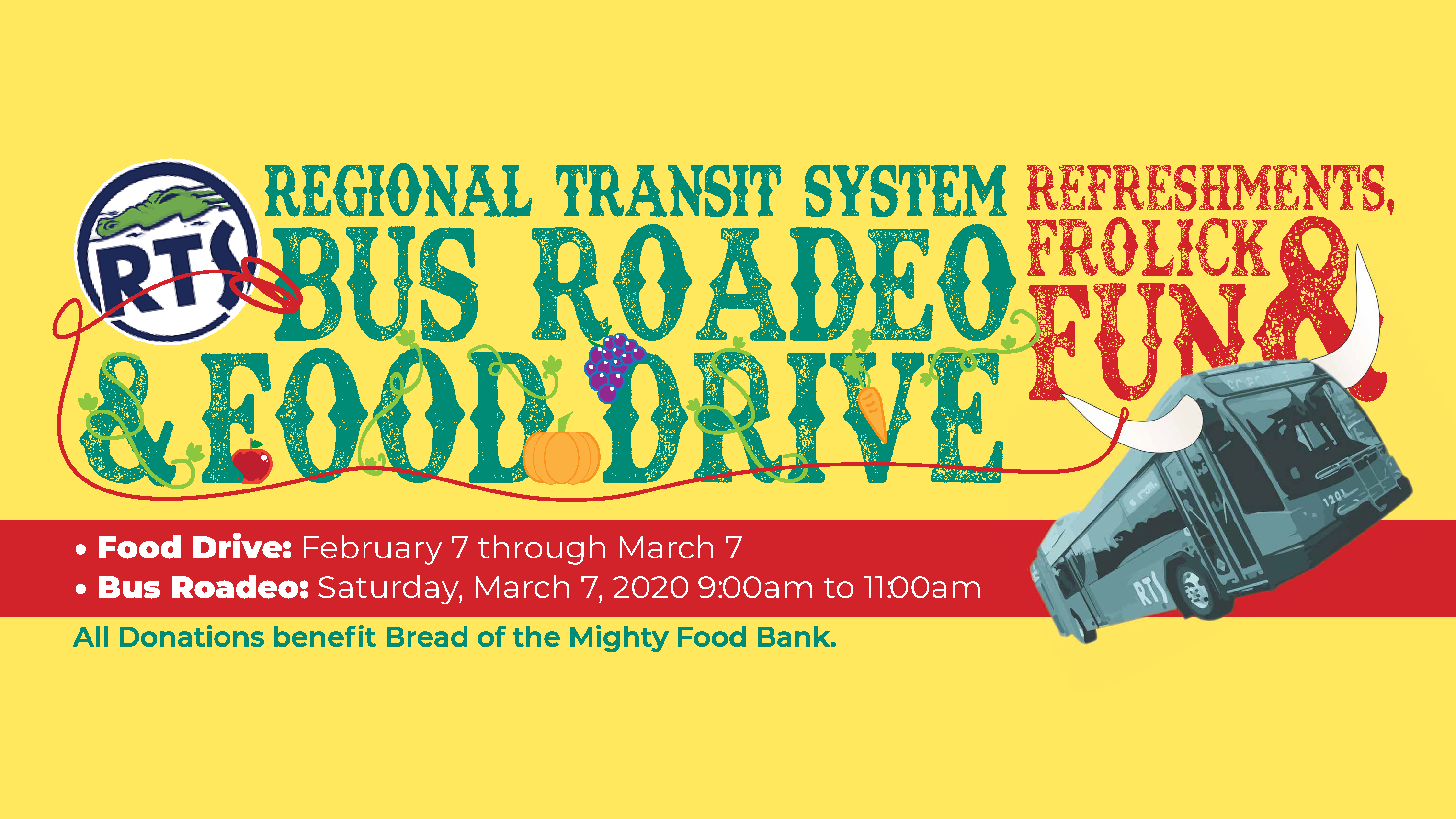 RTS bus rodeo digital sign - horizontal
